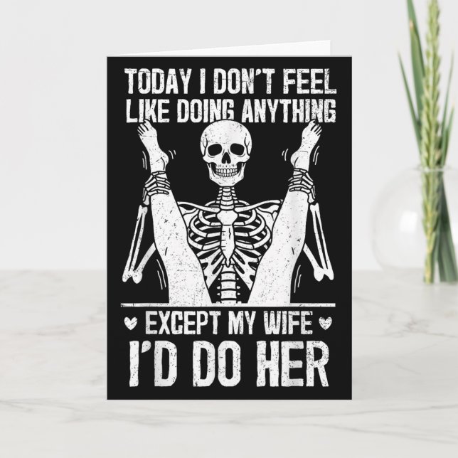 Funny Today I Don't Feel Like Doing Anything Excep Card (Front)