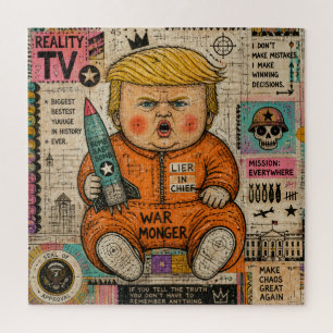 Funny Toddler President Collage Jigsaw Puzzle
