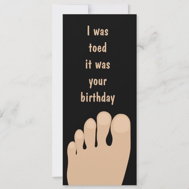 Funny Toed Birthday Feet (Front)