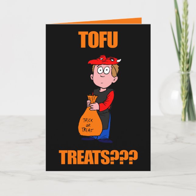 Funny Tofu Halloween Card (Front)