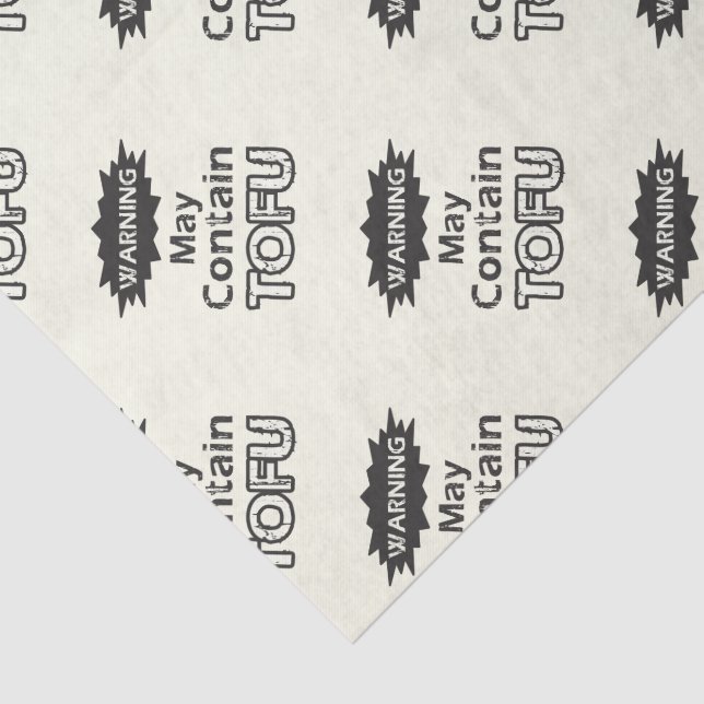 Funny Tofu themed Tissue Paper (Detail)