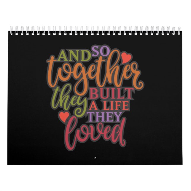 Funny Together They Built A Life Family Reunion Calendar (Cover)