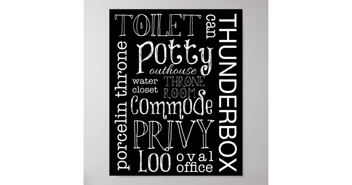 funny toilet bathroom sign poster print zazzleconz