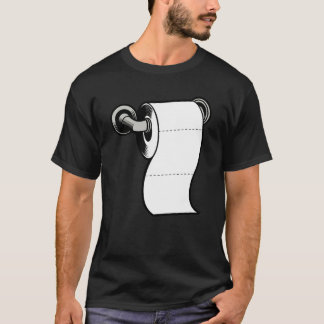Funny Toilet Paper – Minimalist Humour T-Shirt