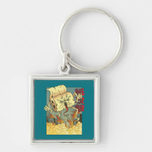 Funny Toilet Paper Monster Japanese Style Key Ring