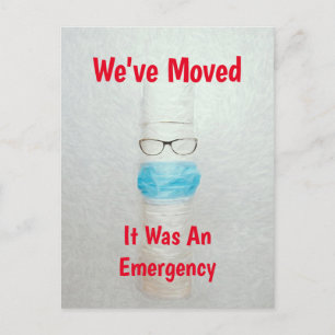 Funny Toilet Paper We've Moved New Home Budget Postcard