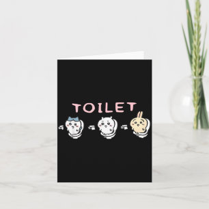 Funny Toilet Time Chikawa Meme  Card