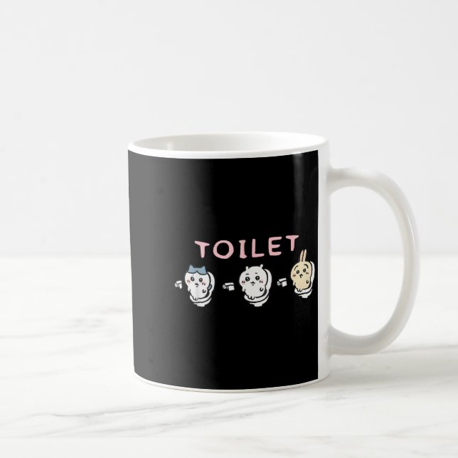 Funny Toilet Time Chikawa Meme  Coffee Mug (Right)