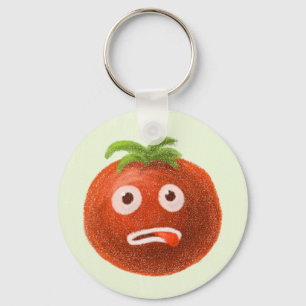 Funny Tomato Character Key Ring