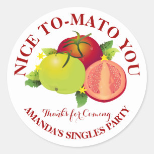 Funny Tomato Fruit Vegetable Classic Round Sticker