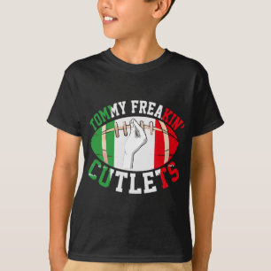 Funny Tommy Freakin' Cutlets New Jersey Italy Flag T-Shirt