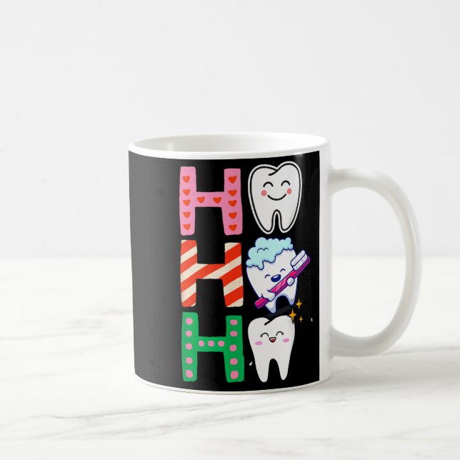 Funny Tooth Christmas Dentist Xmas Dental Istant H Coffee Mug (Right)