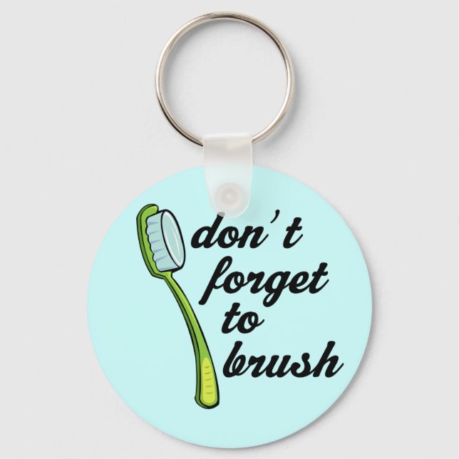 Funny Toothbrush Dentist Keychain (Front)
