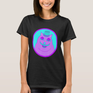 Funny Top Hat Cat Millionaire Cute Teal And Purple