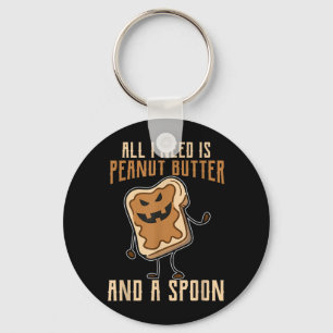 Funny Top Peanut Butter Crunchy PBJ Loves Key Ring