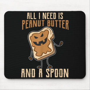 Funny Top Peanut Butter Crunchy PBJ Loves Mouse Pad
