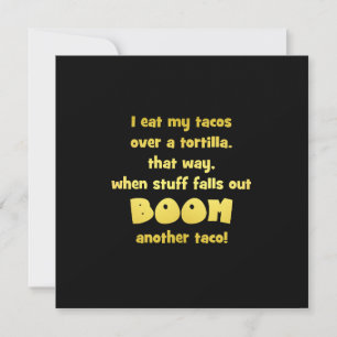 Funny Tortilla Boom Joke Invitation