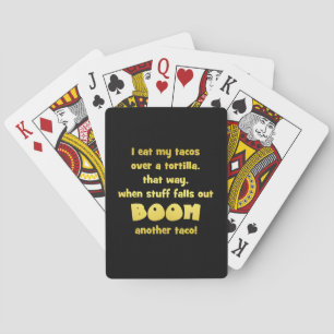 Funny Tortilla Boom Joke Playing Cards