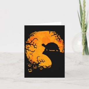 Funny Tortoise Halloween Silhouette Soky Tortoise Card