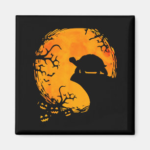 Funny Tortoise Halloween Silhouette Soky Tortoise Magnet