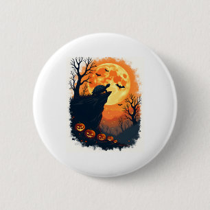 Funny Tortoise Halloween Silhouette Spooky Tortois 6 Cm Round Badge