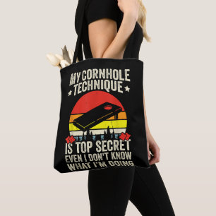 Funny Toss Game Cornhole Tote Bag