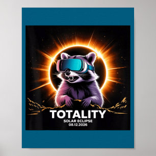 Funny Total Solar August 12 Totality Poster