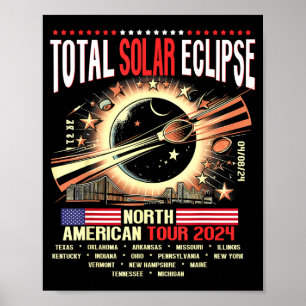 Funny Total Solar Eclipse North American Poster