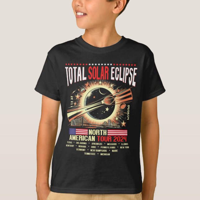 Funny Total Solar Eclipse North American T-Shirt (Front)