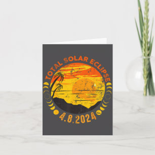 Funny Total Solar Eclipse Retro Eclipse Card