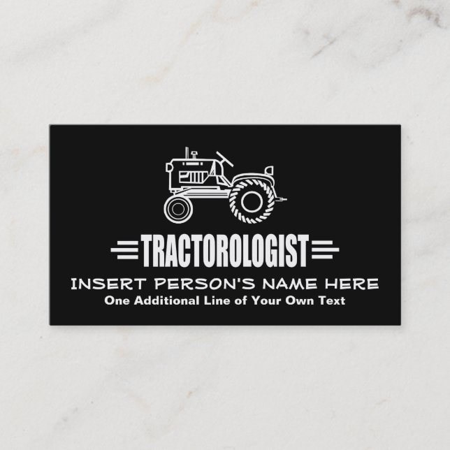 Funny Tractor Business Card (Front)
