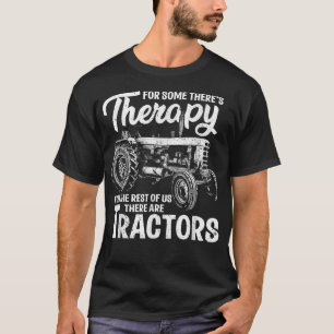 Funny Tractor Farmer Therapy Vintage Farm Tractor  T-Shirt