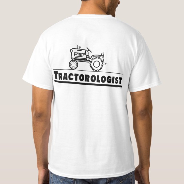 Funny Tractor Racing Tractorologist T-Shirt (Back)