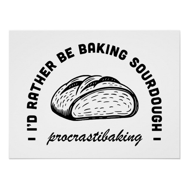 Funny tradwife stay at home mum baking quotes poster (Front)