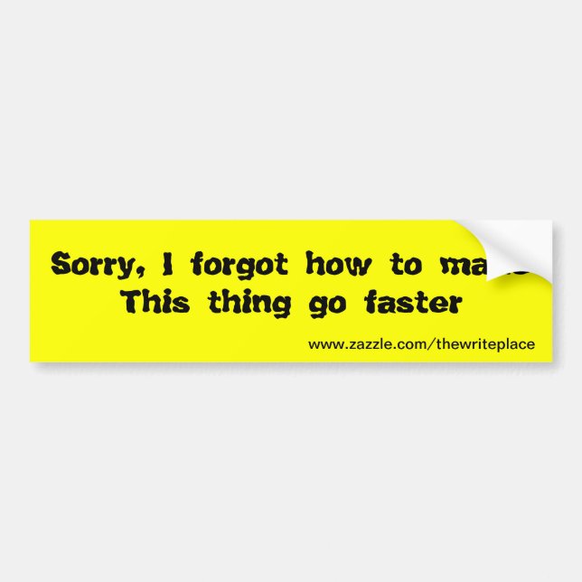Funny traffic bumper stickers (Front)