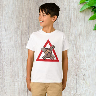 Funny Traffic Jam Knot Warning Road Sign T-Shirt