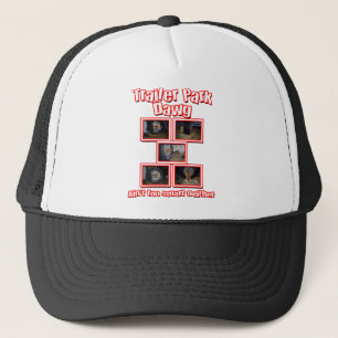 Funny Trailer Park Dawg Red Trucker Hat