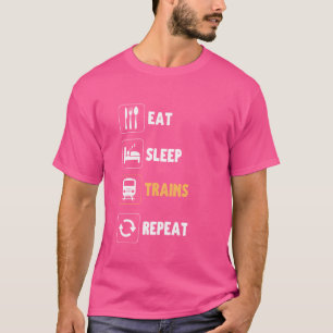 Funny Train Art For Men Women Kids Railroad Train T-Shirt