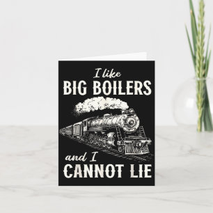 Funny Train Big Boilers Steam Locomotive Freight Card