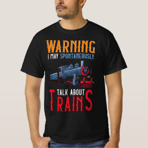 Funny Train For Men Boys Locomotive Train Lover  T-Shirt