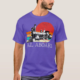 Funny Train Railway Locomotive Steam Model T-Shirt