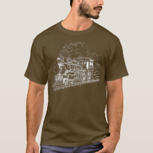 Funny Train Railway Locomotive Steam Model T-Shirt