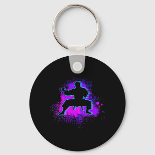 Funny Training Fighter Graphic Martial Arts Men Key Ring