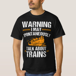 Funny Trains Gift For Adults Men Women Cool Railwa T-Shirt