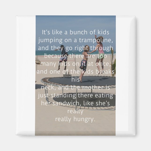 Funny Trampoline Magnet (Front)
