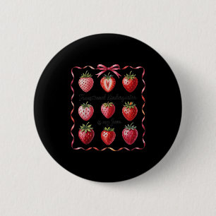 Funny Transitional Kindergarten Is My Jam Strawber 6 Cm Round Badge