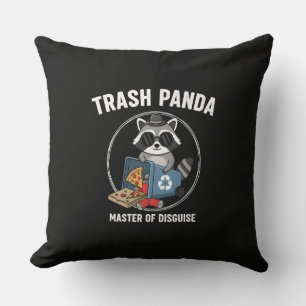 Funny Trash Panda Master of Disguise Racoon Meme Cushion