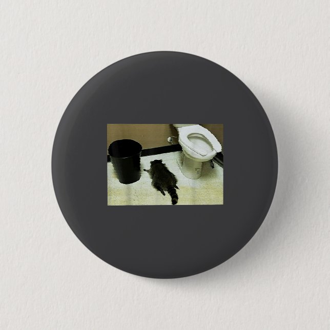 Funny Trashed Panda Drunk Racoon  6 Cm Round Badge (Front)