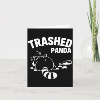 Funny Trashed Panda Racoon Gets Drunk Card