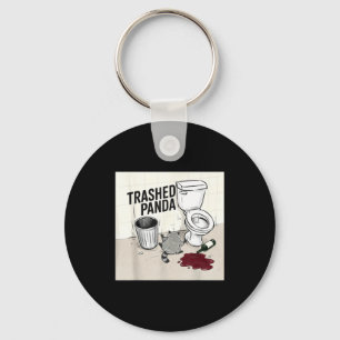 Funny Trashed Panda Racoon Gets Drunk  Key Ring